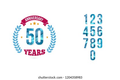 set and bundle anniversary logo vector illustration, can be use as logo for birthday, company anniversary flyer and brochure