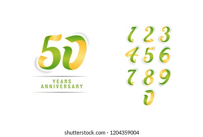 set and bundle anniversary logo vector illustration, can be use as logo for birthday, company anniversary flyer and brochure