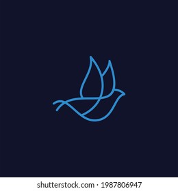 set bundle bird line art logo design
