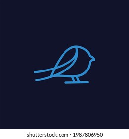 set bundle bird line art logo design