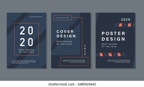 Set bundle of Cover Design Annual Report, Brochures, Flyers, Presentations, Leaflet, Magazine A4 Size. Cover template design vector with geometric shapes background.