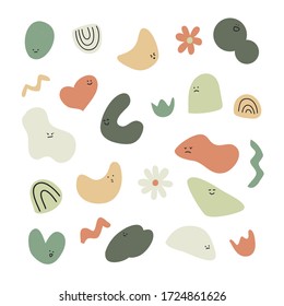 Set Bundle Cute Abstract Emoticon Style