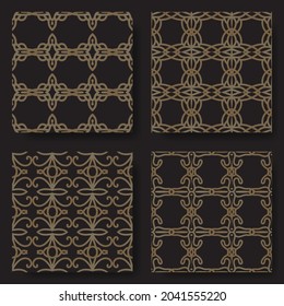 Set bundle elegant abstract seamless pattern