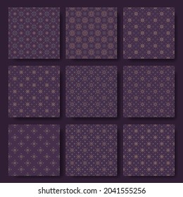 Set bundle elegant abstract seamless pattern