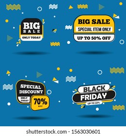 set bundle Flash Sale Design for business for business. Discount Banner Promotion Template