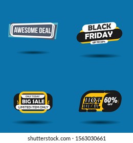 set bundle Flash Sale Design for business for business. Discount Banner Promotion Template