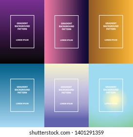 set bundle gradient background modern with colorful style gradient color 