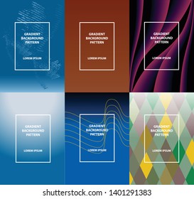 set bundle gradient background modern with colorful style gradient color 