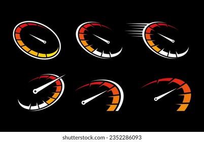 Set bundle RPM speed logo design template 