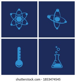 set bundle science icon design graphic