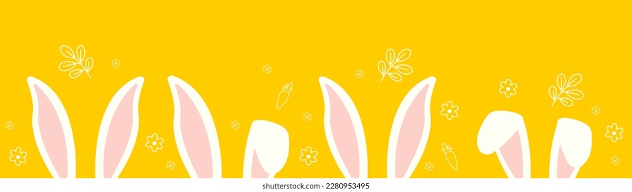 Set of bunny ears. Easter. Vector graphics