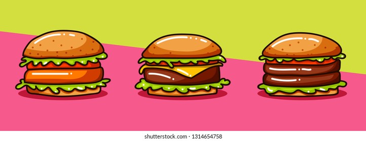 set of burgers