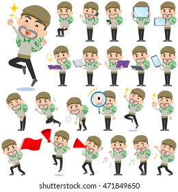 A set of Burglar man with digital equipment such as smartphones.
There are actions that express emotions.
It's vector art so it's easy to edit.