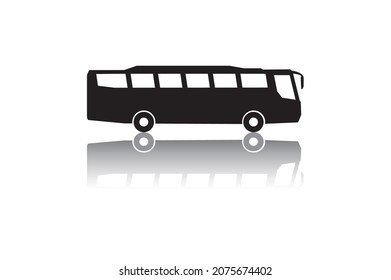 Set of bus icon vector. Colorful, flat, isolated on white. 