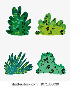 Set of bushes