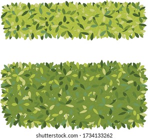 Set of bushes landscape isolated icon, vector illustration,flat design