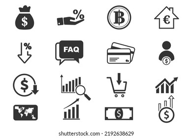 Set of busines icon.Vector illustration isolated on white background.Eps 10.