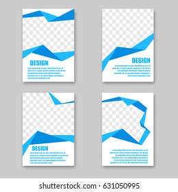 business abstract advertising booklet bent blue stock vector