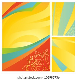 Set of business abstract backgrounds