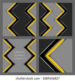 Set of business backgrounds