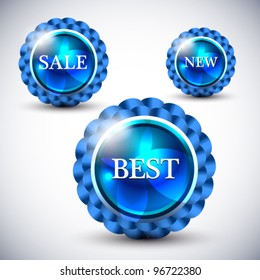A set of business badges