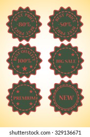 Set of business badges and labels