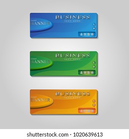 Set of business banner