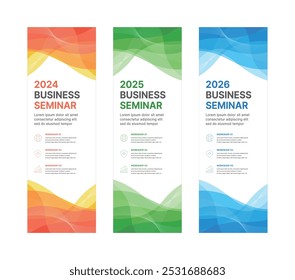 Set of business banner design templates in modern, abstract pattern style for schools, companies, workshops, events and presentations. Layout design template for banner, flyer, brochure, panel etc.