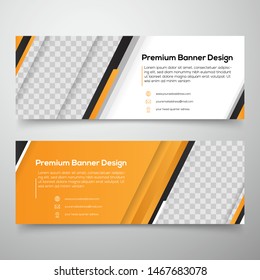 set of business banner template design