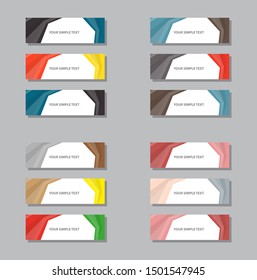 Set of business banner template, horizontal advertising business banner layout template flat design set , clean abstract cover header background for website design
