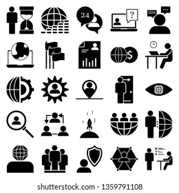 The set of business - big, business, clock, deadline, browser, cogwheel, business, clock, badge, card, envelope, airplane, business, communication, conversation