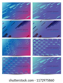 Set of business card abstract background. vector