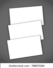 Set of Business card blank with shadow mockup cover template.