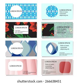 set of business card or brochure. vector illustration
