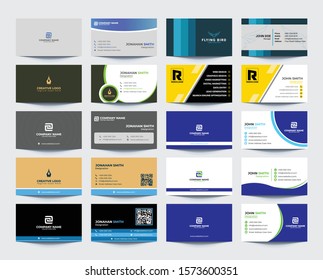 Set of Business Card Design - Minimal Business card Design - Id Card Design - Flat Design - Vector