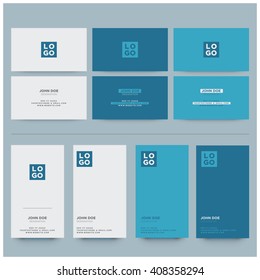 Set of Business Card Designs (Vector Illustration Visiting Template)