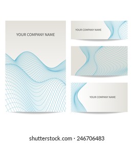 Set of business card and invitation card templates. Vector design.
