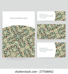 Set of business card and invitation card templates. Vector design.