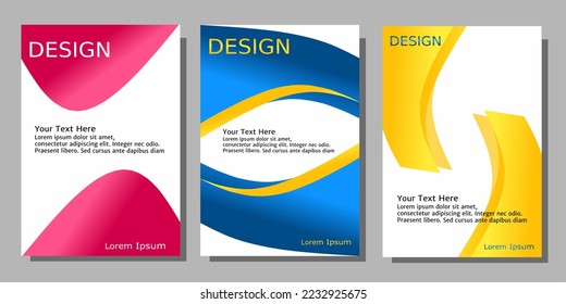 Set of business card template	