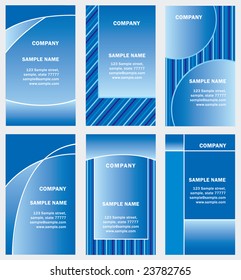set of business card template