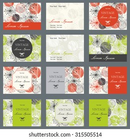 set of Business card template
