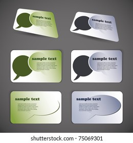 Set of business card templates