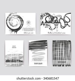 Set of Business Card Templates. Abstract Modern Vector Collection for Banner, Poster, Placard or Card Design.