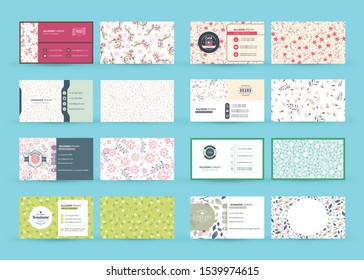 Set of business card templates. Vector illustration. Stationery design