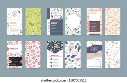 Set of business card templates. Vector illustration. Stationery design