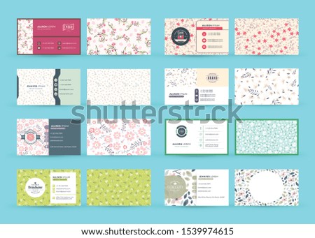 Set of business card templates. Vector illustration. Stationery design