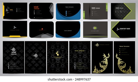 Set of business card templates.vector illustration