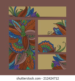 Set  business card. Vector background