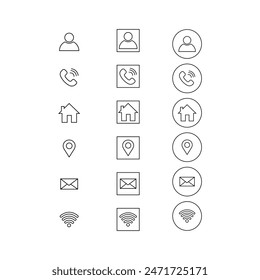 Set of Business Card Vector Icon