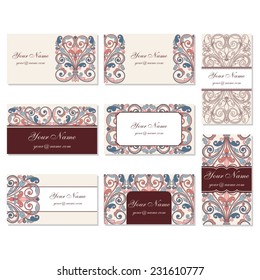 Set of business cards.